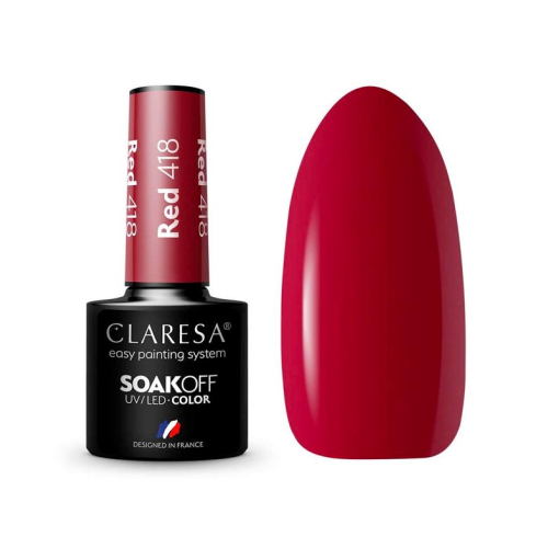 Claresa - Esmalte semipermanente Soak off - 418: Red
