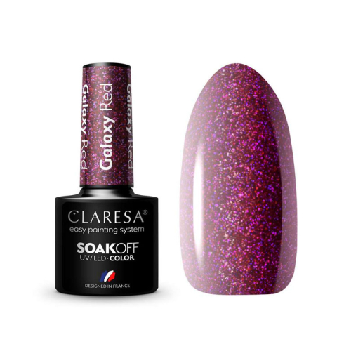 Claresa - Esmalte semipermanente Soak off - Galaxy Red