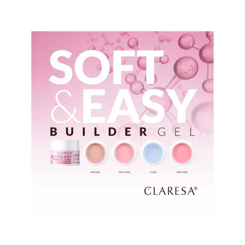 Claresa - Gel construtor Soft & Easy - Natural - 45 g