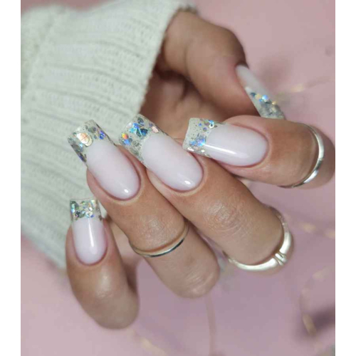 Claresa - Gel decorativo para unhas Megastar - Silver Flicker