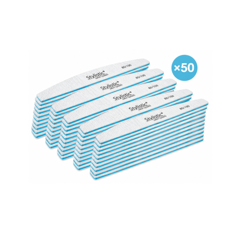 Claresa - Pack de 50 limas de unhas meia-lua 180/240