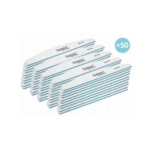 Claresa - Pack de 50 limas de unhas meia-lua 80/100