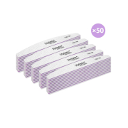 Claresa - Pack de 50 limas de unhas meia-lua 100/180