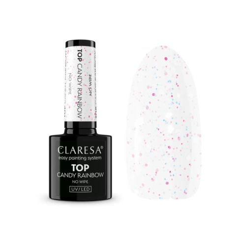 Claresa - Top Coat Semi-Permanente No Wipe - Candy Rainbow
