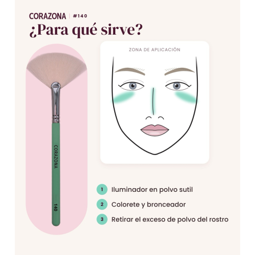 CORAZONA - Escova Facial para Iluminador - 140