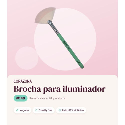 CORAZONA - Escova Facial para Iluminador - 140