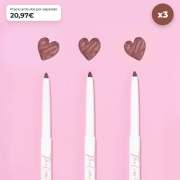 CORAZONA Pack 3 perfiladores Cinnamon Roll The Limit Lip Liner textura cremosa alta pigmentação acabamento mate formato automático vegan cruelty free