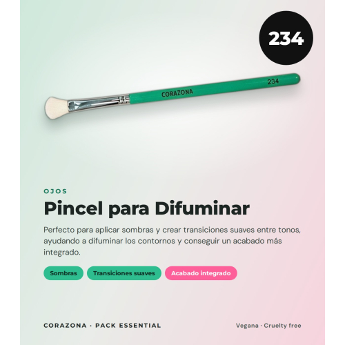 CORAZONA Pack de Pincéis Essenciais com 5 Ferramentas para Maquilhagem e Presente Copo Vegano e Cruelty Free