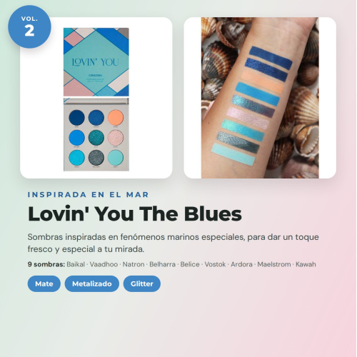 CORAZONA Pack de Paletas de Sombras Total Lovin' You 4 Paletas Veganas e Cruelty Free com 9 Sombras Cada Uma em Tons Mate Metalizados e Glitter