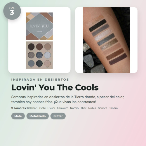 CORAZONA Pack de Paletas de Sombras Total Lovin' You 4 Paletas Veganas e Cruelty Free com 9 Sombras Cada Uma em Tons Mate Metalizados e Glitter