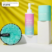 CORAZONA Pack Cuidados de Pele Dupla Limpeza - Bálsamo Heaven, Gel Hero Fresh e Disco Reutilizável para Pele Limpa e Fresca