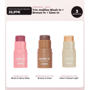 CORAZONA - Pack Trío Mejilhas Blush In - Berry Wine + Bronze In - Maui + Glow In - Desert Light
