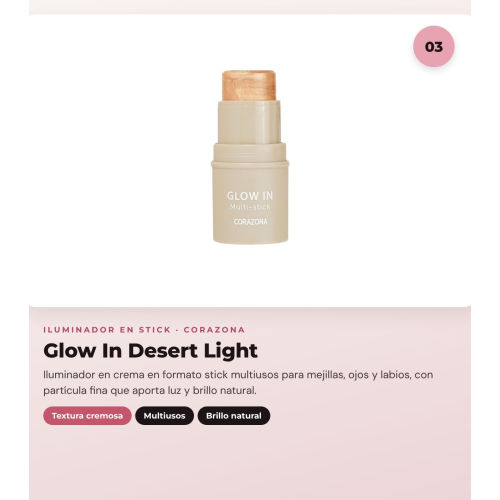 CORAZONA - Pack Trío Mejilhas Blush In - Berry Wine + Bronze In - Maui + Glow In - Desert Light