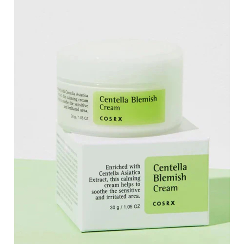 COSRX - Creme facial anti-manchas Centella Blemish Cream - Pele sensível e com tendência acneica