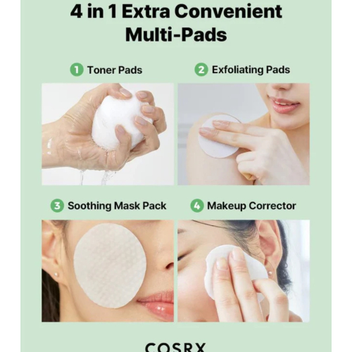 COSRX - Tônico facial calmante verde em formato pads