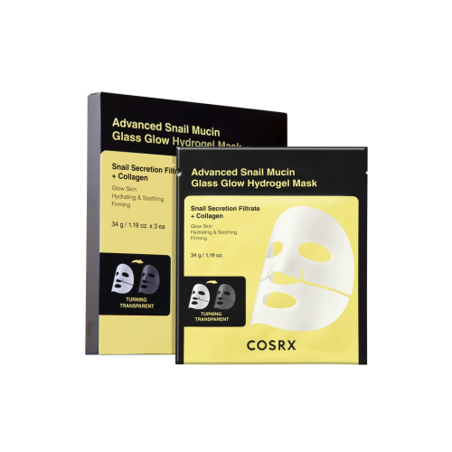 COSRX - Pack de 3 máscaras faciais Advanced Snail Mucin Glass Glow