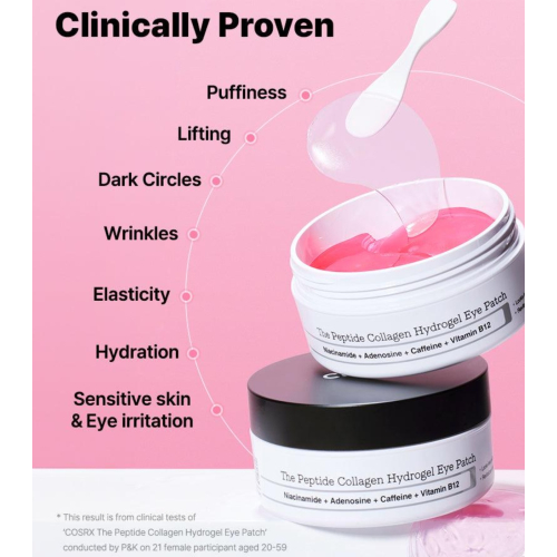 COSRX - Adesivos de hidrogel para os olhos The Peptide Collagen