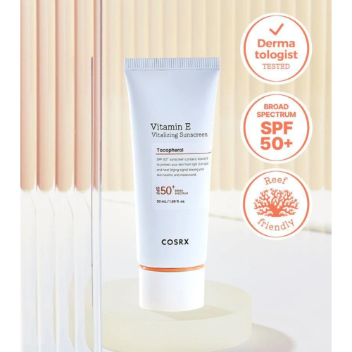 COSRX - Protetor solar facial FPS50+ Vitamin E Tocopherol