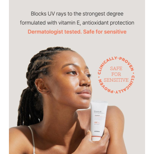 COSRX - Protetor solar facial FPS50+ Vitamin E Tocopherol