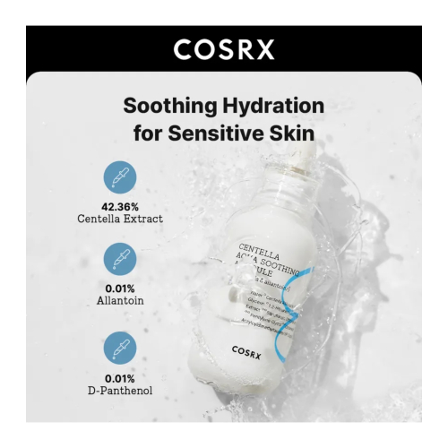 COSRX - soro facial Hydrium Centella Aqua Soothing Ampoule