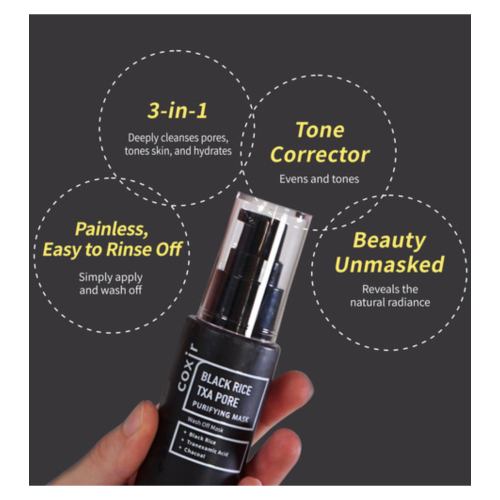 COXIR - Máscara Facial Purificante Black Rise Txa Pore