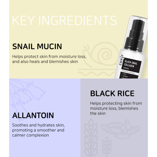 COXIR - Emulsão Hidratante Black Snail Collagen