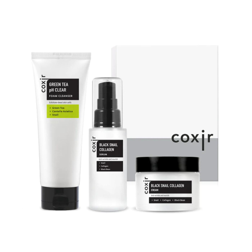 COXIR - Conjunto de cuidados faciais anti-manchas Black Snail Gift Set