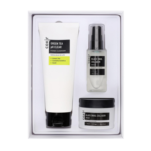 COXIR - Conjunto de cuidados faciais anti-manchas Black Snail Gift Set