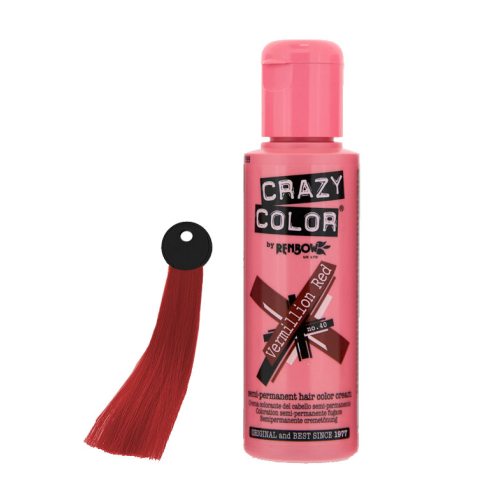 CRAZY COLOR Nº 40 - Creme de coloração de cabelo - Vermillion red 100ml