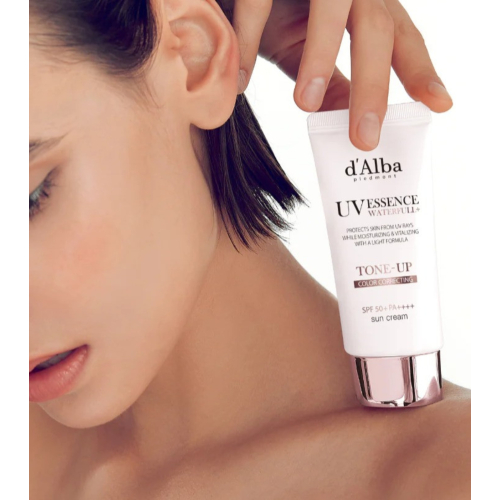 D'Alba - Protetor solar facial Tone-Up Pink Correcting SPF50+ PA++++