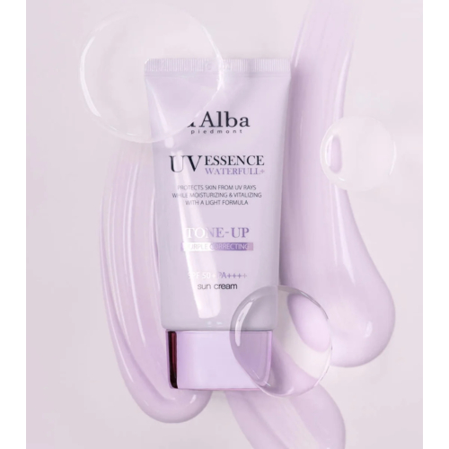 D'Alba - Protetor solar facial Tone-Up SPF50+ PA++++ - Purple Correcting