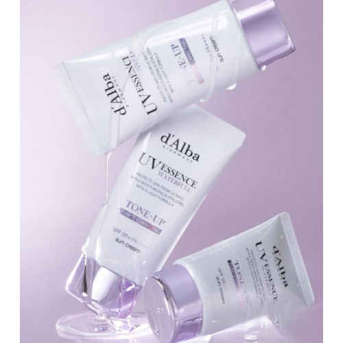 D'Alba - Protetor solar facial Tone-Up SPF50+ PA++++ - Purple Correcting