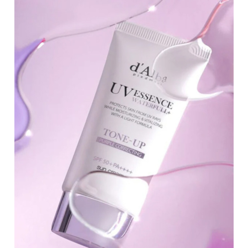 D'Alba - Protetor solar facial Tone-Up SPF50+ PA++++ - Purple Correcting