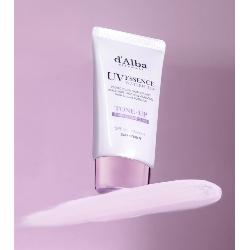 D'Alba - Protetor solar facial Tone-Up SPF50+ PA++++ - Purple Correcting