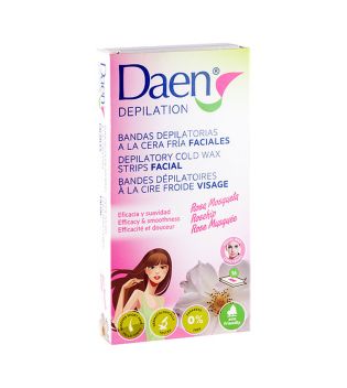 Daen - Tiras de cera fria facial cabelo remoção - Rosa Mosqueta