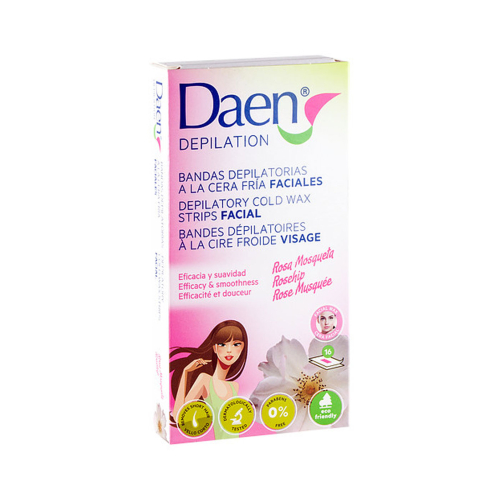 Daen - Tiras de cera fria facial cabelo remoção - Rosa Mosqueta