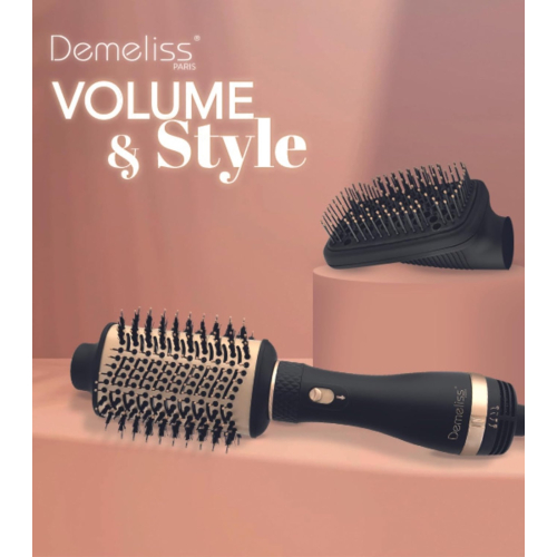 Demeliss - escova de secagem e modelagem 2 em 1 Volume & Style