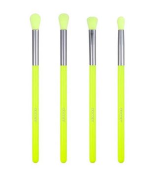 Docolor - Conjunto de escovas de olhos Neon (4 peças) - Verde