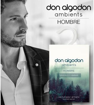 Don Algodon - Ambientador de armário masculino - Sândalo e âmbar