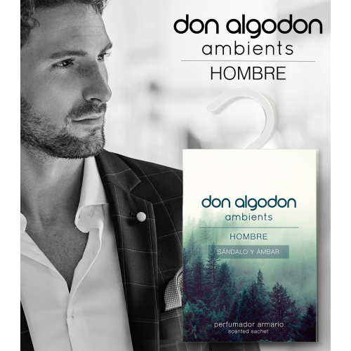 Don Algodon - Ambientador de armário masculino - Sândalo e âmbar