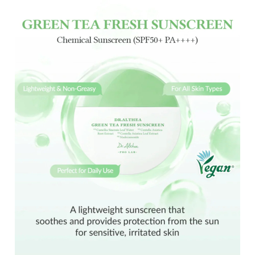 Dr. Althea - Protetor solar Green Tea Fresh SPF50+ PA++++