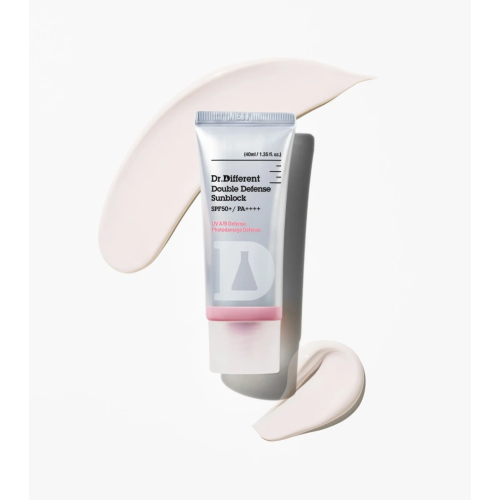 Dr.Different - Protetor solar facial Double Defense Sunblock SPF50+ PA ++++