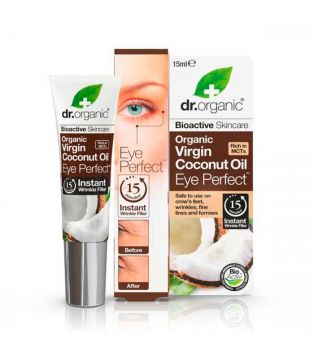 Dr Organic - Contorno dos olhos com óleo de coco virgem orgânico