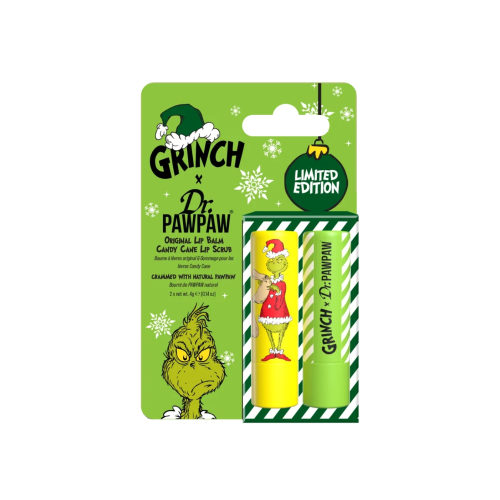 Dr. Paw Paw - *O Grinch* - Duo de Cuidados Labiais - Candy Cane Lip Scrub & Original