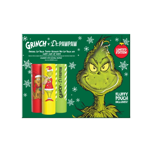 Dr. Paw Paw - *The Grinch* - Trio de protetores labiais - Ultimate Red, Candy Cane Lip Scrub & Original