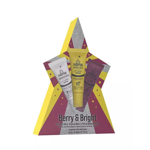 Dr. Paw Paw - Trio de bálsamos labiais Berry & Bright - Shimmer Balm, Original & Tinted Mulberry