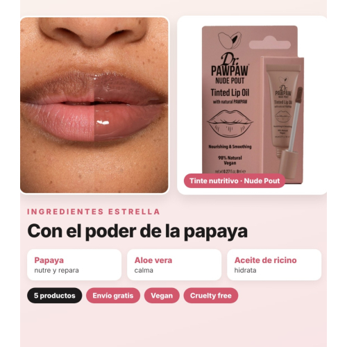 Dr. PAWPAW - Kit de Inverno para Lábios 5 Produtos | Dúo Esfoliante Scrub & Nourish, Bálsamo Original Clear, Máscara Overnight, Cloud Balm e Tinte Labial Nutritivo