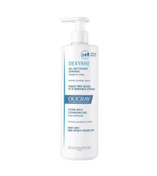 Ducray - *Dexyane* - Gel de limpeza extra-gorduroso para rosto e corpo - Pele muito seca e com tendência atópica