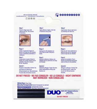 DUO - Adesivo para cílios Quick-Set Striplash - Branco / Transparente