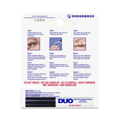 DUO - Adesivo para cílios Quick-Set Striplash - Branco / Transparente